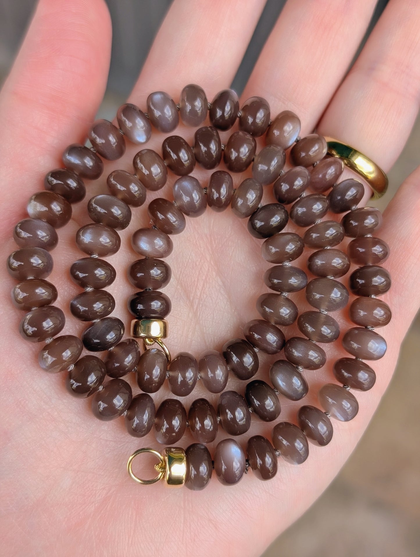 Chocolate Moonstone strand