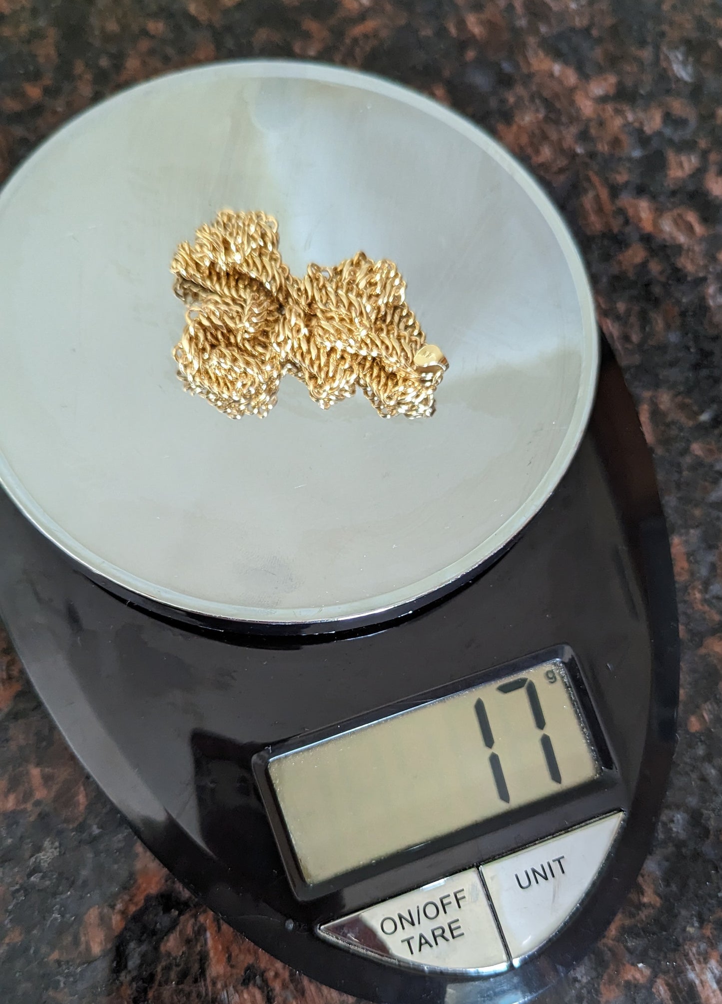 14k vintage double curb chain