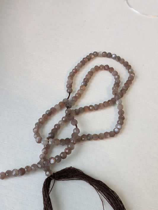 Custom chocolate moonstone anklet