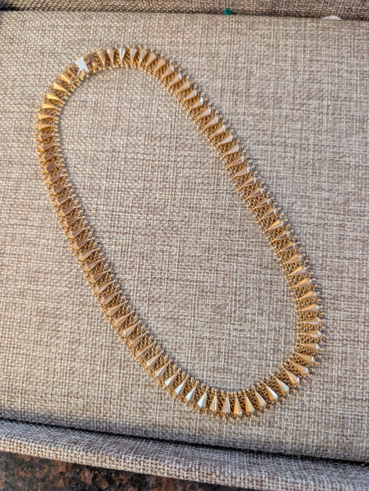 Italian 18k gold Cleopatra collar necklace