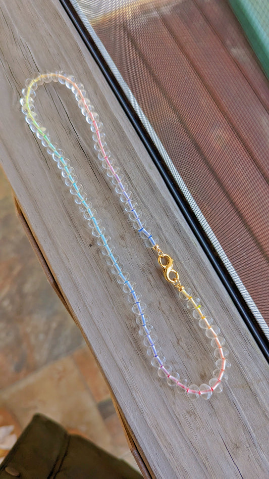 Rock crystal rainbow strand