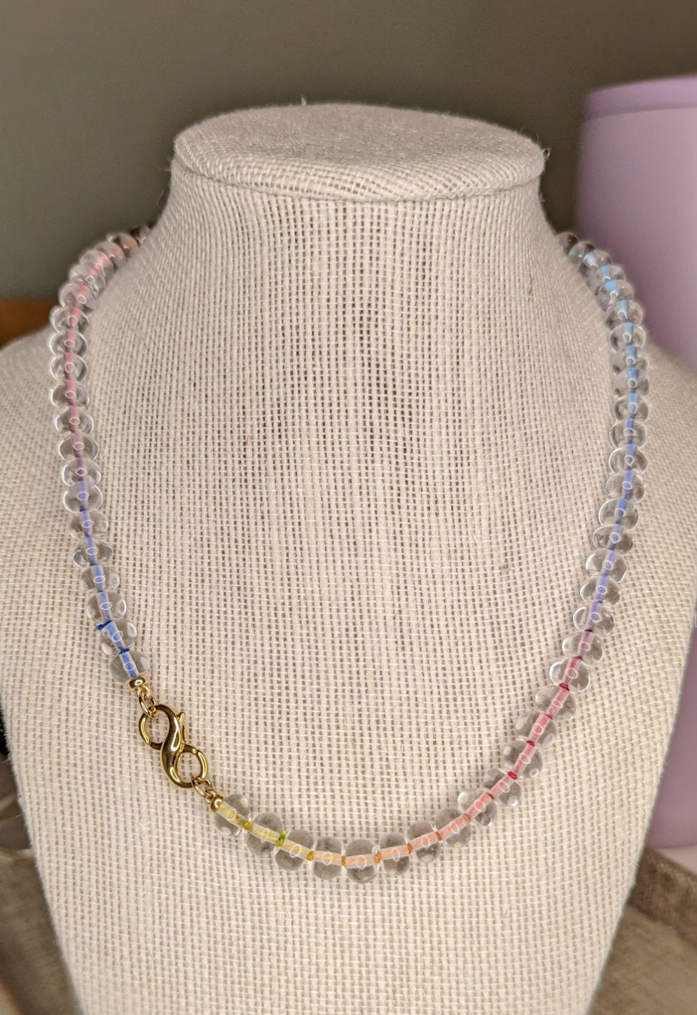 Rock crystal rainbow strand