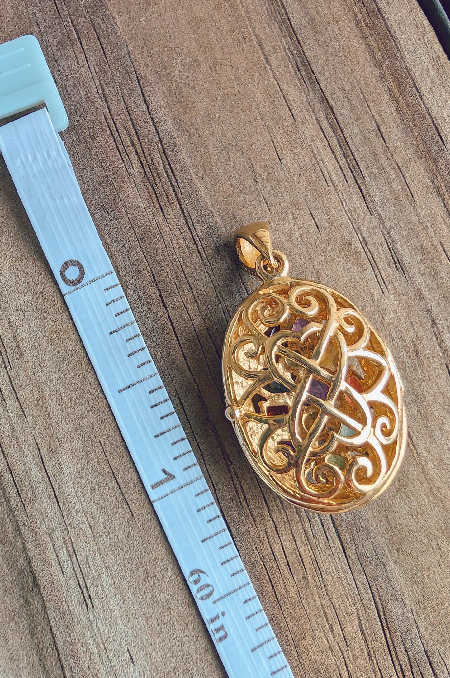 10k Gold Gemstone Locket