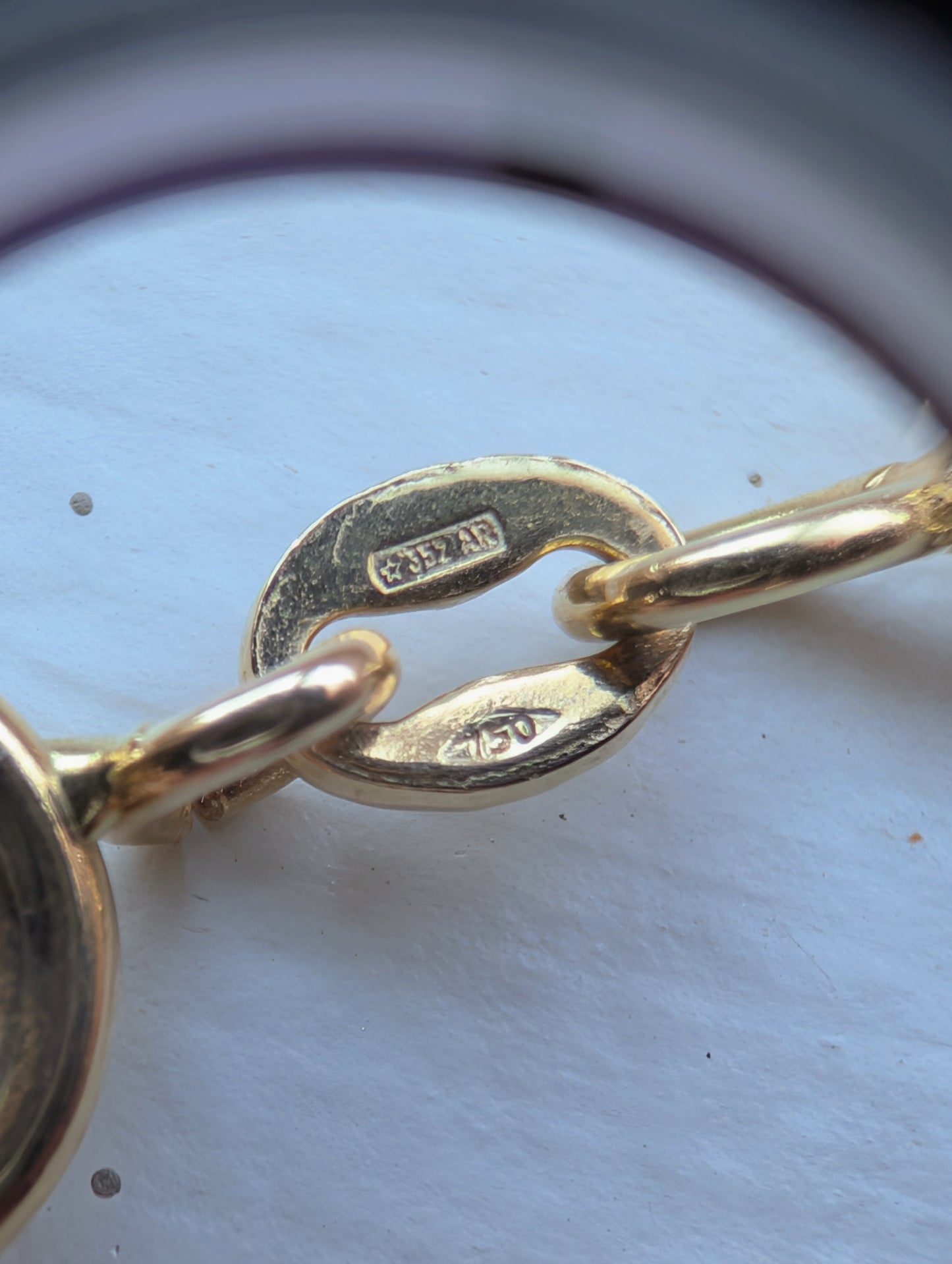 18k Italian textured curb chain