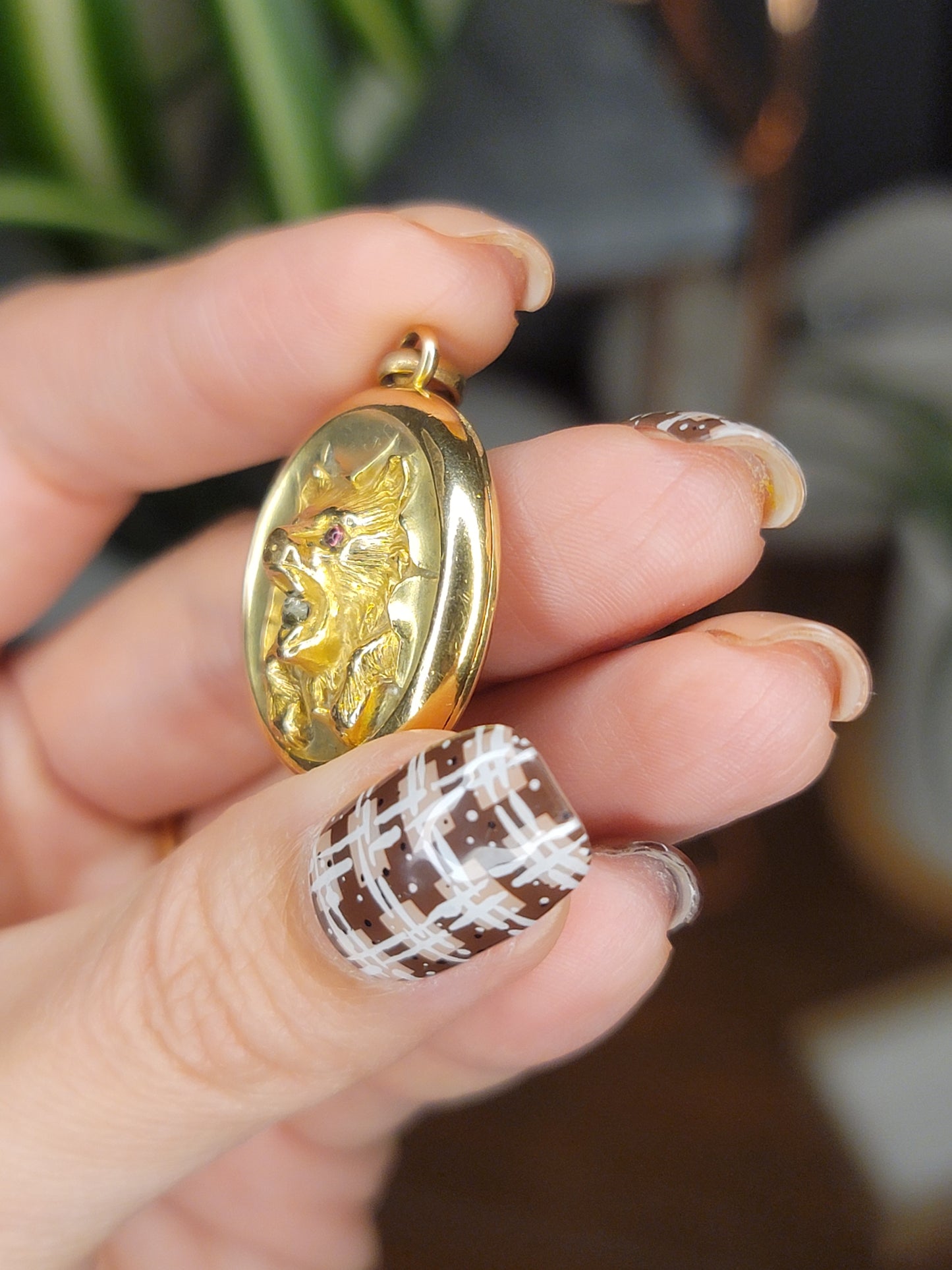 Bear gold filled locket